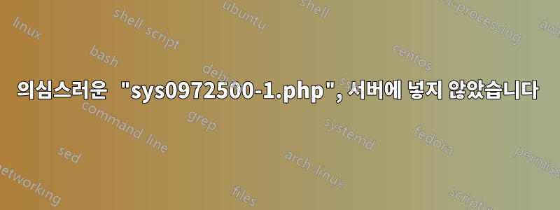 의심스러운 "sys0972500-1.php", 서버에 넣지 않았습니다