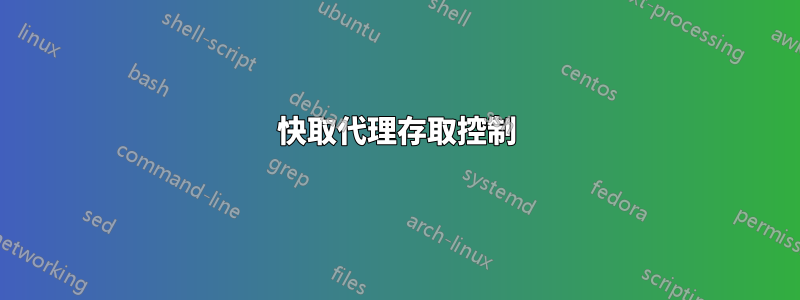 快取代理存取控制
