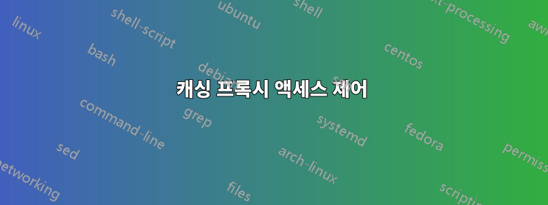 캐싱 프록시 액세스 제어