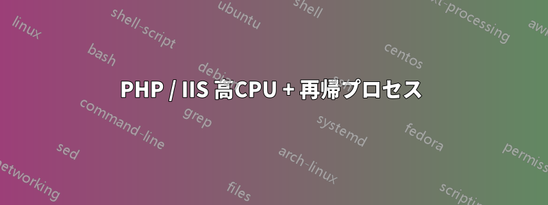 PHP / IIS 高CPU + 再帰プロセス
