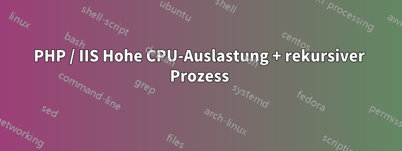 PHP / IIS Hohe CPU-Auslastung + rekursiver Prozess
