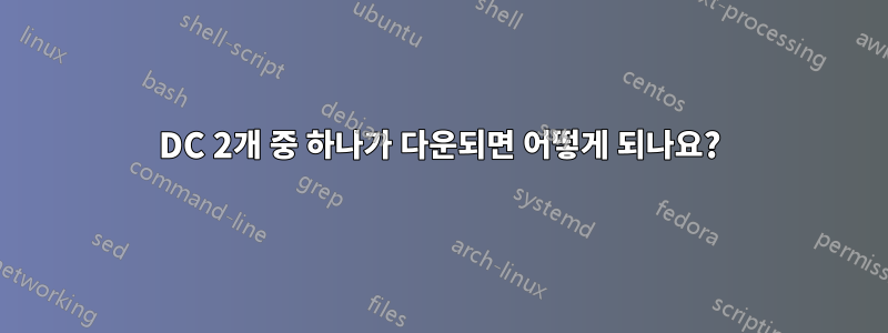 DC 2개 중 하나가 다운되면 어떻게 되나요?