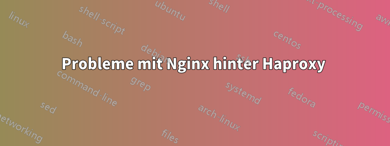 Probleme mit Nginx hinter Haproxy