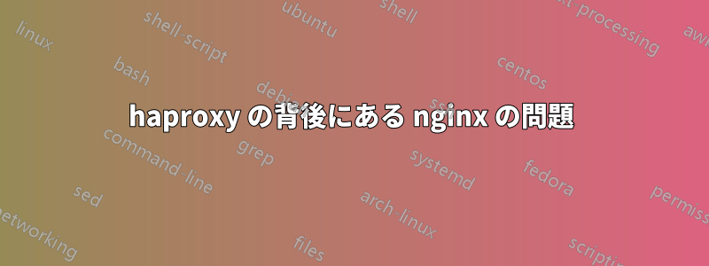 haproxy の背後にある nginx の問題