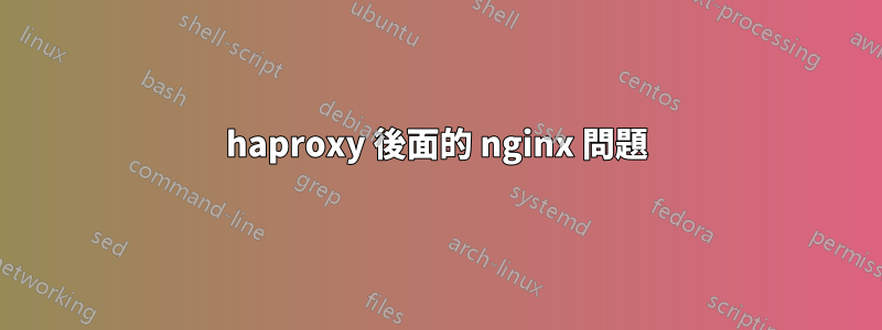 haproxy 後面的 nginx 問題