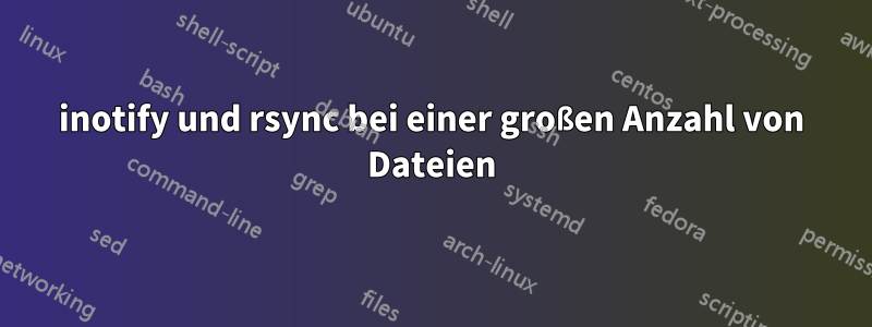 inotify und rsync bei einer großen Anzahl von Dateien