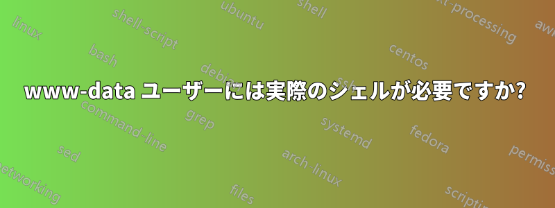 www-data ユーザーには実際のシェルが必要ですか?