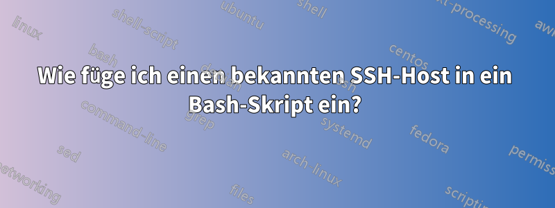 Wie füge ich einen bekannten SSH-Host in ein Bash-Skript ein?