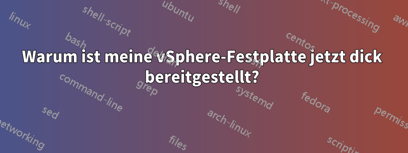 Warum ist meine vSphere-Festplatte jetzt dick bereitgestellt?