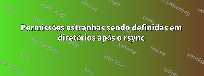 Permissões estranhas sendo definidas em diretórios após o rsync