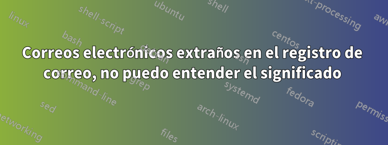 Correos electrónicos extraños en el registro de correo, no puedo entender el significado