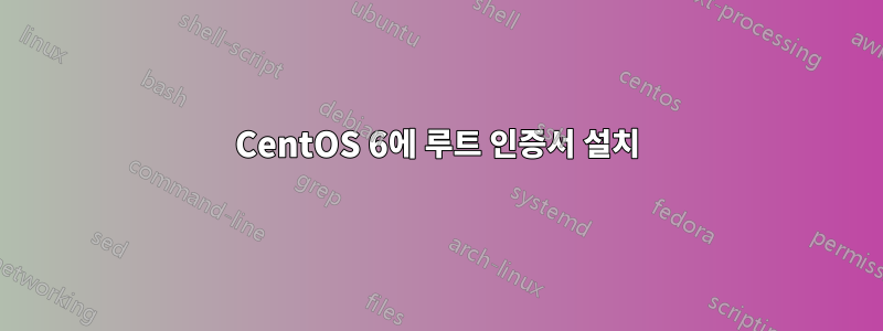 CentOS 6에 루트 인증서 설치