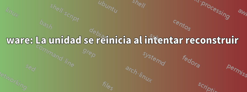 3ware: La unidad se reinicia al intentar reconstruir