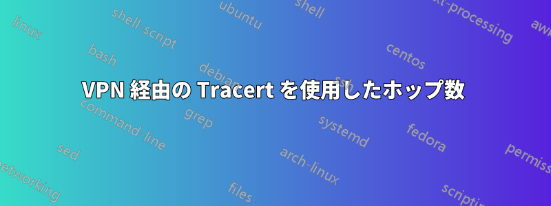 VPN 経由の Tracert を使用したホップ数