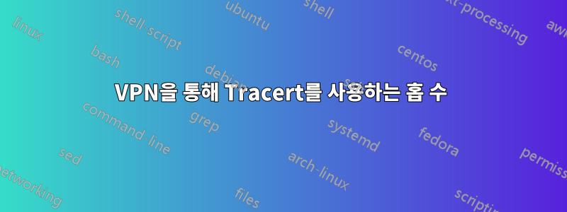 VPN을 통해 Tracert를 사용하는 홉 수