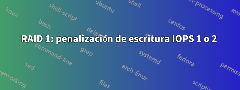 RAID 1: penalización de escritura IOPS 1 o 2