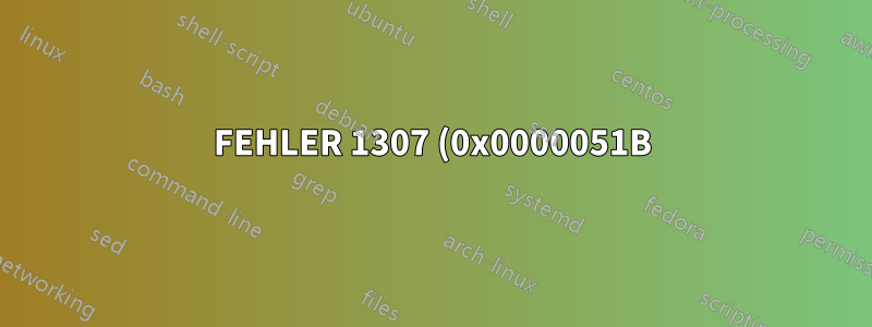 FEHLER 1307 (0x0000051B) - Beim Kopieren mit Robocopy - Keine der bekannten Lösungen funktioniert