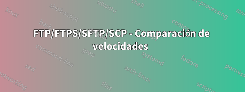 FTP/FTPS/SFTP/SCP - Comparación de velocidades 