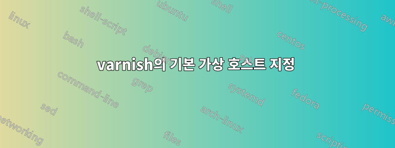 varnish의 기본 가상 호스트 지정
