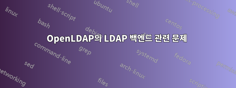 OpenLDAP의 LDAP 백엔드 관련 문제