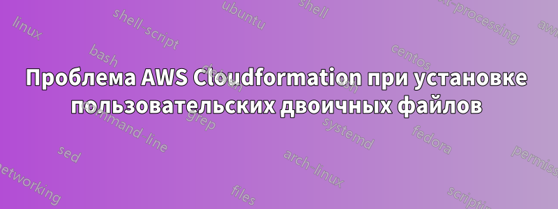 Проблема AWS Cloudformation при установке пользовательских двоичных файлов