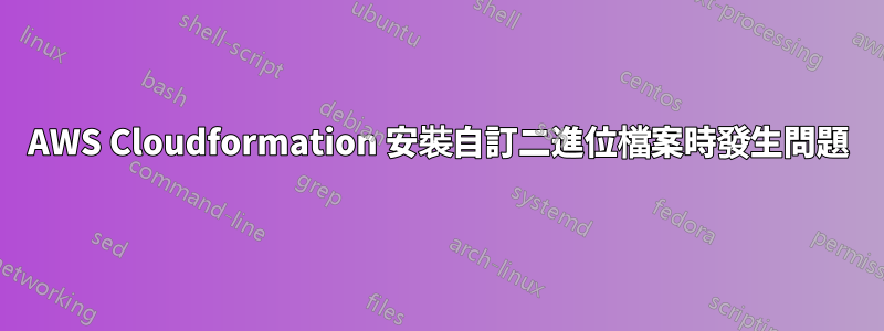 AWS Cloudformation 安裝自訂二進位檔案時發生問題