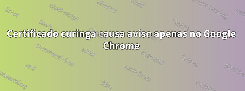 Certificado curinga causa aviso apenas no Google Chrome