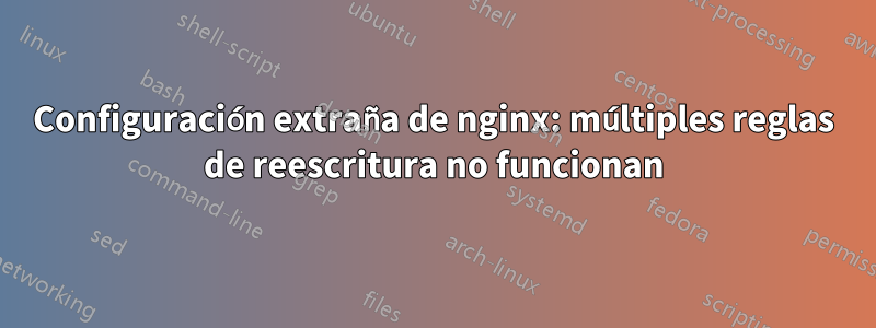 Configuración extraña de nginx: múltiples reglas de reescritura no funcionan