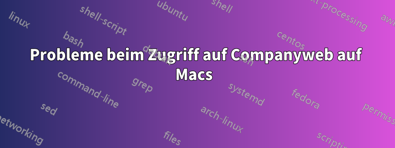 Probleme beim Zugriff auf Companyweb auf Macs 