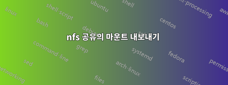 nfs 공유의 마운트 내보내기