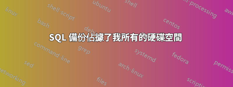 SQL 備份佔據了我所有的硬碟空間