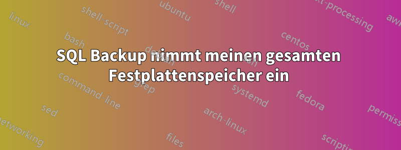 SQL Backup nimmt meinen gesamten Festplattenspeicher ein
