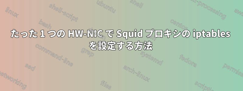たった 1 つの HW-NIC で Squid プロキシの iptables を設定する方法