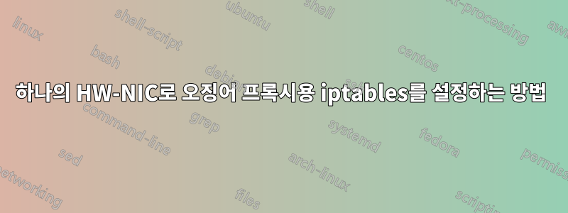 하나의 HW-NIC로 오징어 프록시용 iptables를 설정하는 방법