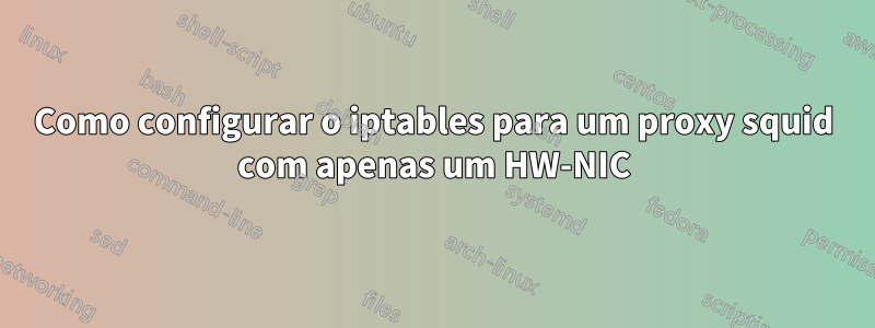 Como configurar o iptables para um proxy squid com apenas um HW-NIC
