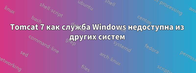 Tomcat 7 как служба Windows недоступна из других систем