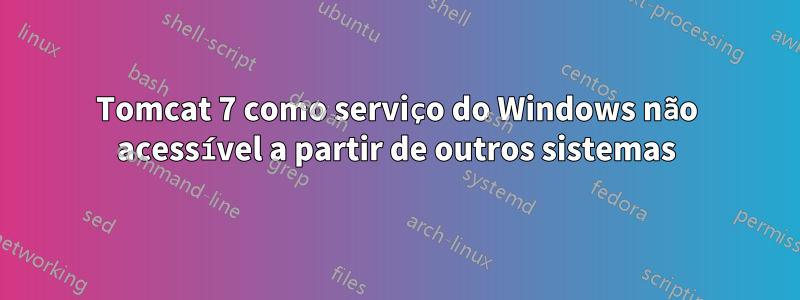 Tomcat 7 como serviço do Windows não acessível a partir de outros sistemas