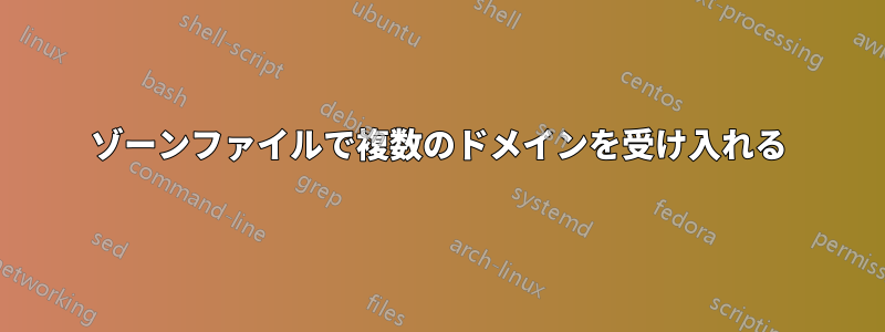ゾーンファイルで複数のドメインを受け入れる