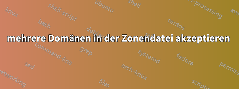 mehrere Domänen in der Zonendatei akzeptieren