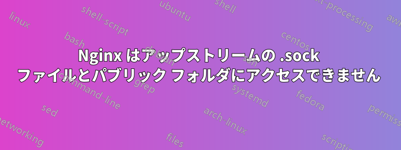 Nginx はアップストリームの .sock ファイルとパブリック フォルダにアクセスできません