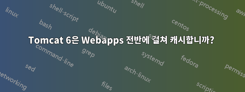 Tomcat 6은 Webapps 전반에 걸쳐 캐시합니까?