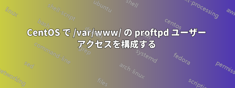 CentOS で /var/www/ の proftpd ユーザー アクセスを構成する