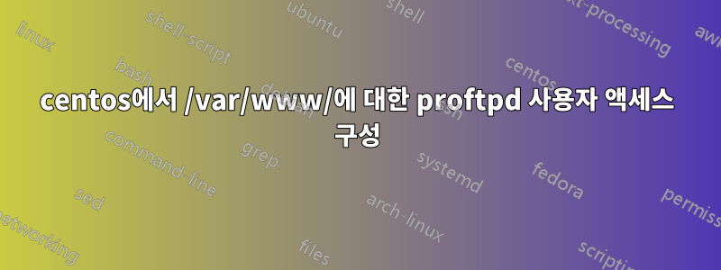 centos에서 /var/www/에 대한 proftpd 사용자 액세스 구성