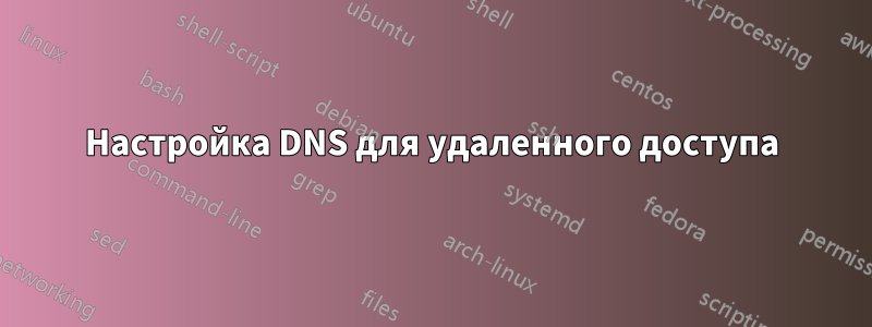 Настройка DNS для удаленного доступа