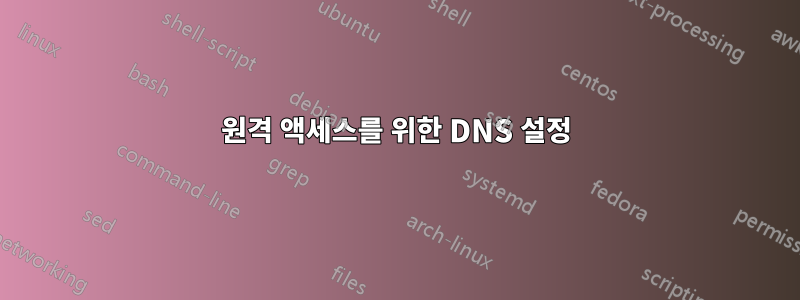 원격 액세스를 위한 DNS 설정