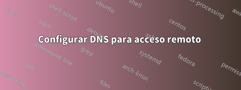 Configurar DNS para acceso remoto