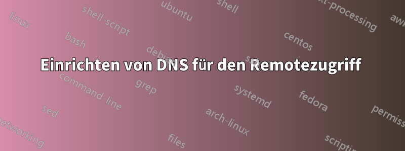 Einrichten von DNS für den Remotezugriff