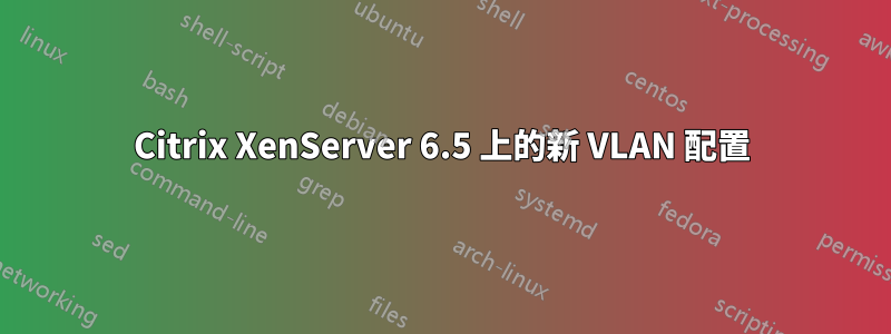 Citrix XenServer 6.5 上的新 VLAN 配置