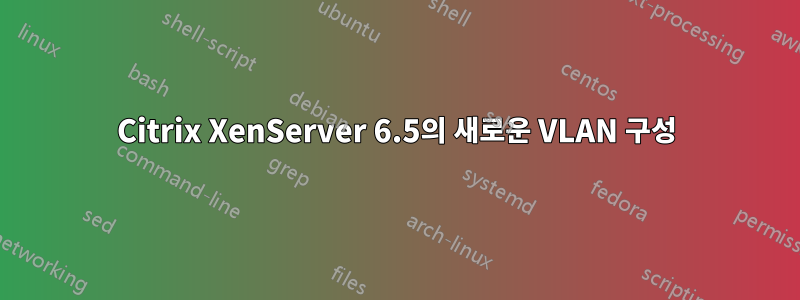 Citrix XenServer 6.5의 새로운 VLAN 구성
