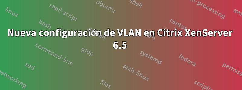 Nueva configuración de VLAN en Citrix XenServer 6.5